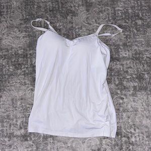 White tank top built in bra